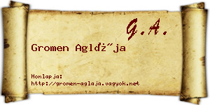 Gromen Aglája névjegykártya